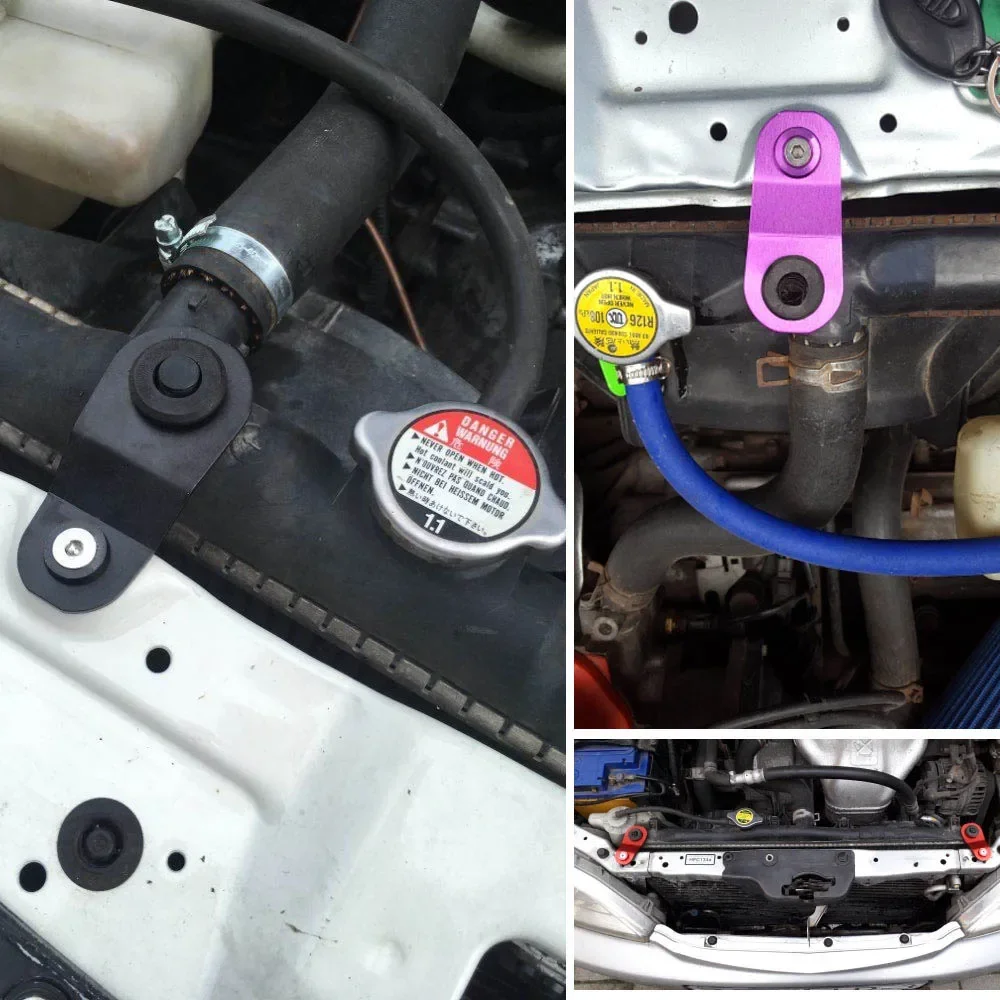 Aluminum Car Radiator Stay Bracket for Honda Civic EK 96-00 Racing Refrigeration Bracket Car Radiator Stay Car Accessories - view 6