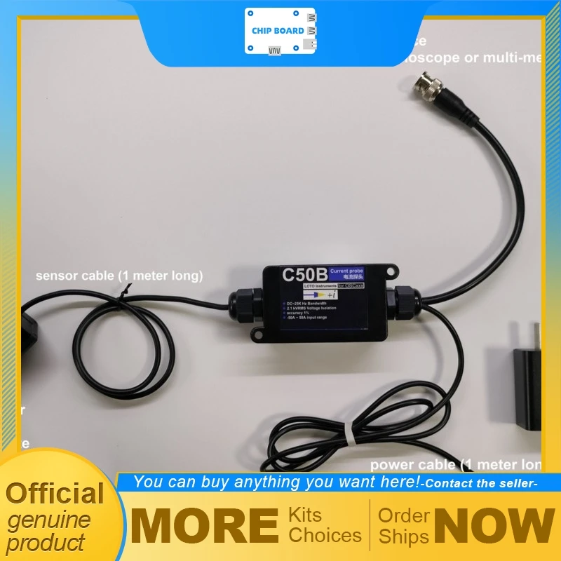 

LOTO C10B Standard Current Probe, AC/DC 25KHz Universal Clip-On Oscilloscope Current Sensor