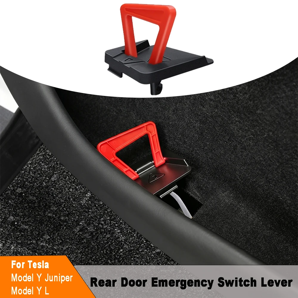 For Tesla Model YL 2026 Model Y Juniper 2024-2026 Rear Door Emergency Handle Manual Safety Pull Rope Interior Escape Accessories