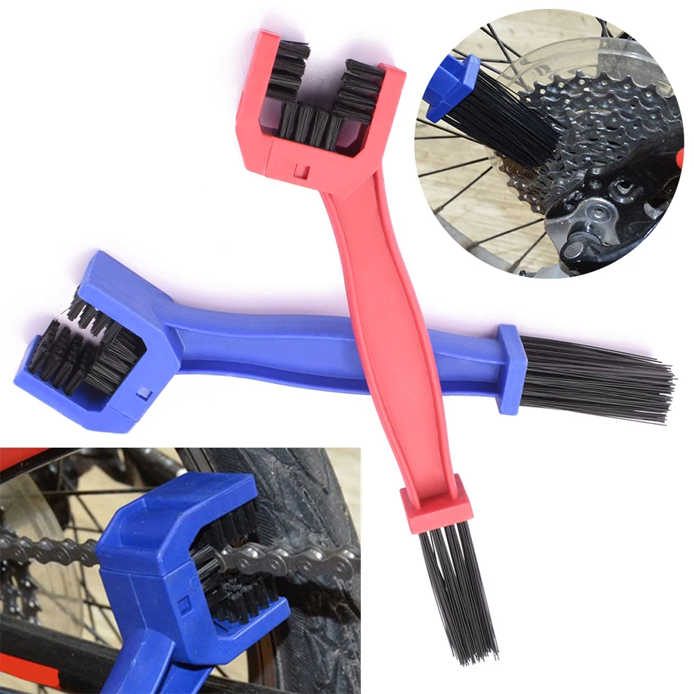 Motorcycle Chain Cleaning Brush Tool Multi-purpose Double-headed For YAMAHA FZ8 FZ6 XSR700 XSR900 XSR 900 XV950 XV 250 950