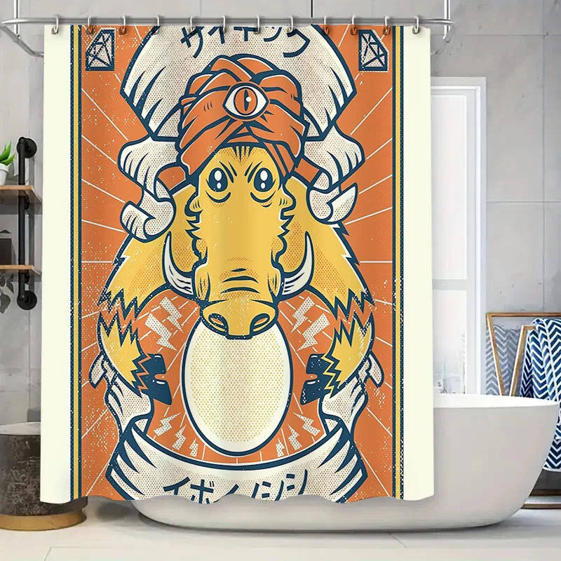 

Vintage Persian Rug Shower Curtain Bohemian Medallion Pattern Bathroom Decor Washable Fabric Backdrop Artistic Home Textile