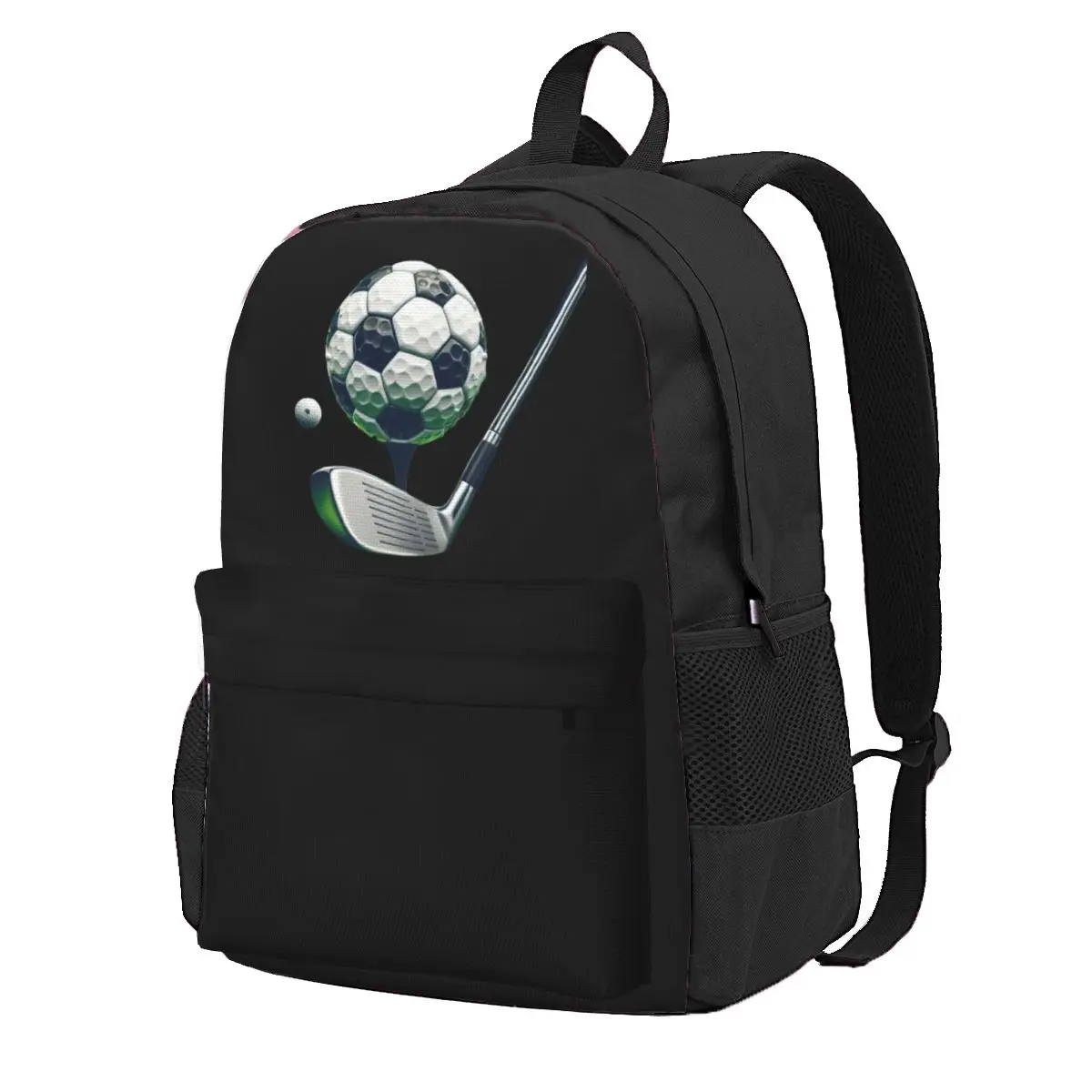 

FootGolf Student Backpack School Bag Hiking Travel Daypack for Men Women Fashion Bookbag Shoulder Bags