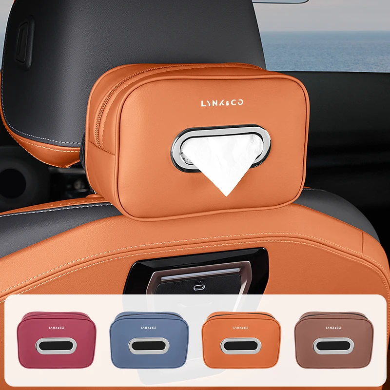 رف مناديل السيارة العالمي صندوق المناديل تخزين الملحقات الداخلية لـ LYNK & CO 01 02 03 + 05 06 09 PHEV 09 MHEV #5