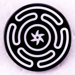 Hecate Wheel Enamel Pin Good Luck Talisman Brooch Jewelry Gift