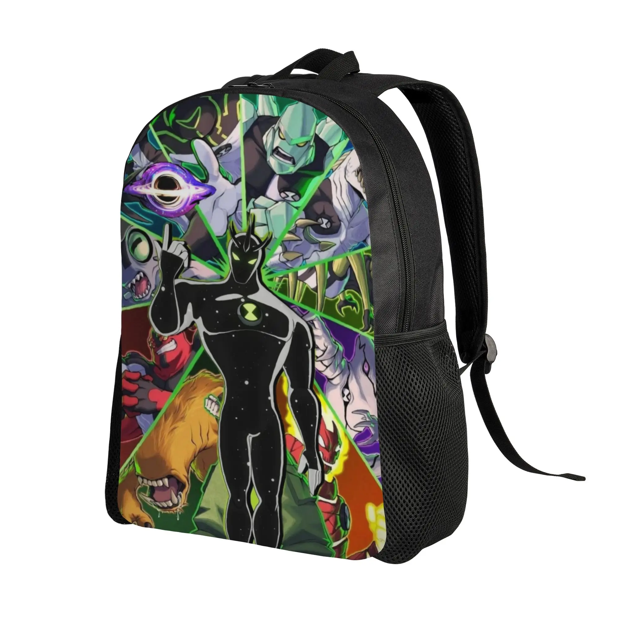 Back to school season Alien Shadow Figure Art  Knapsack Ben 10 High School Students Super Quality Backpack