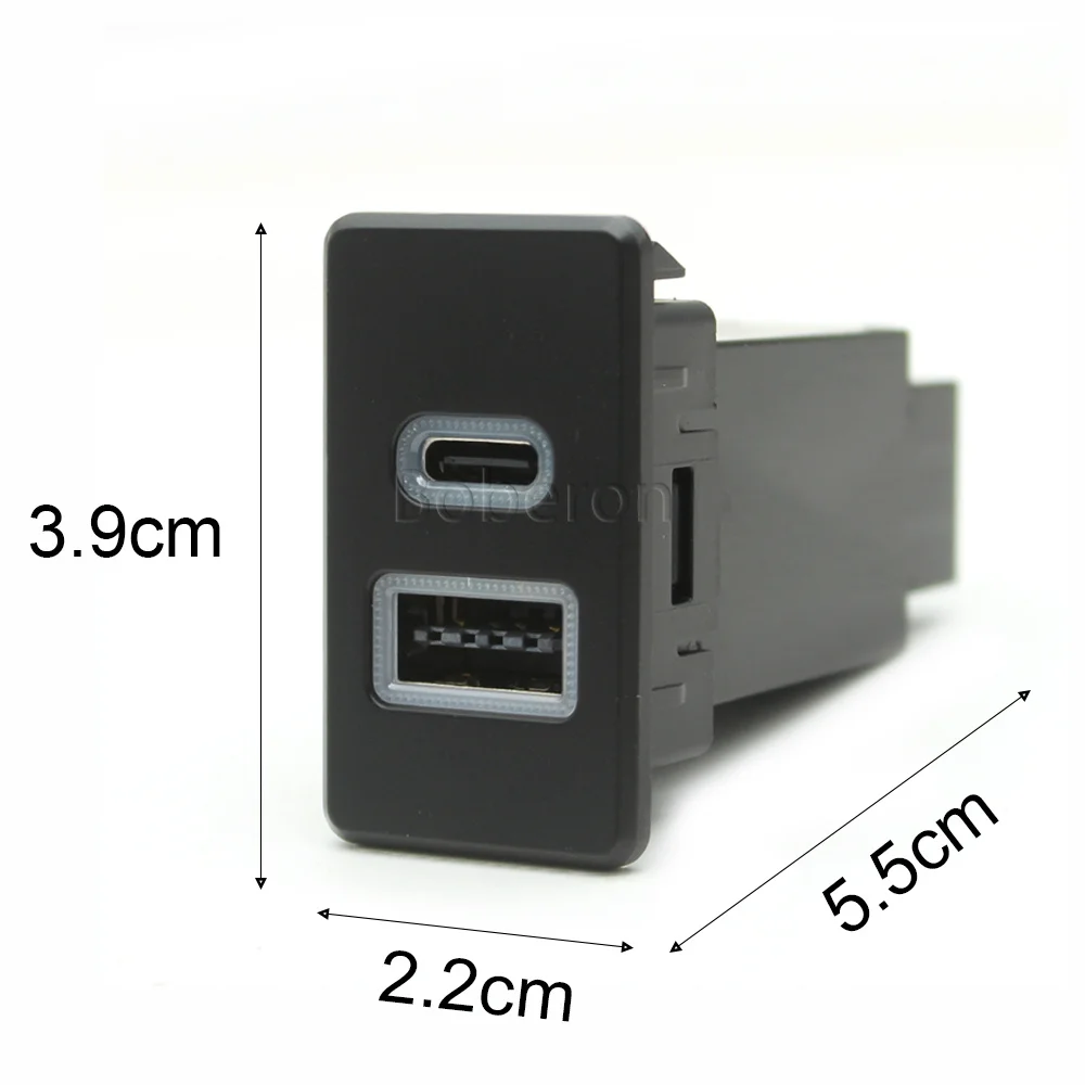 Fit For Nissan Paladin Patrol Y60 Y61 Car Dual QC3.0 USB TYPE C PD Charger Fast Phone Charging Port Interface Socket Adapter