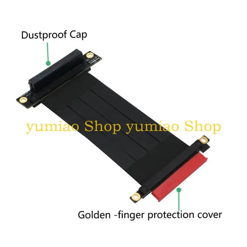 

587B 90 Degree PCIe Extension Cable PCI Express 8x Riser Card Ribbon Extender