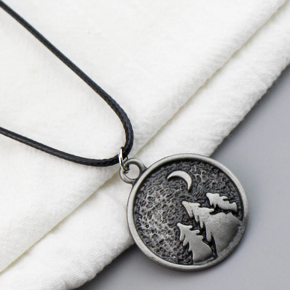 Trendy Jewelry Peak Pendant Necklace Gold Black Antique Color Mountains Necklaces Choker Unique Gift For Girls