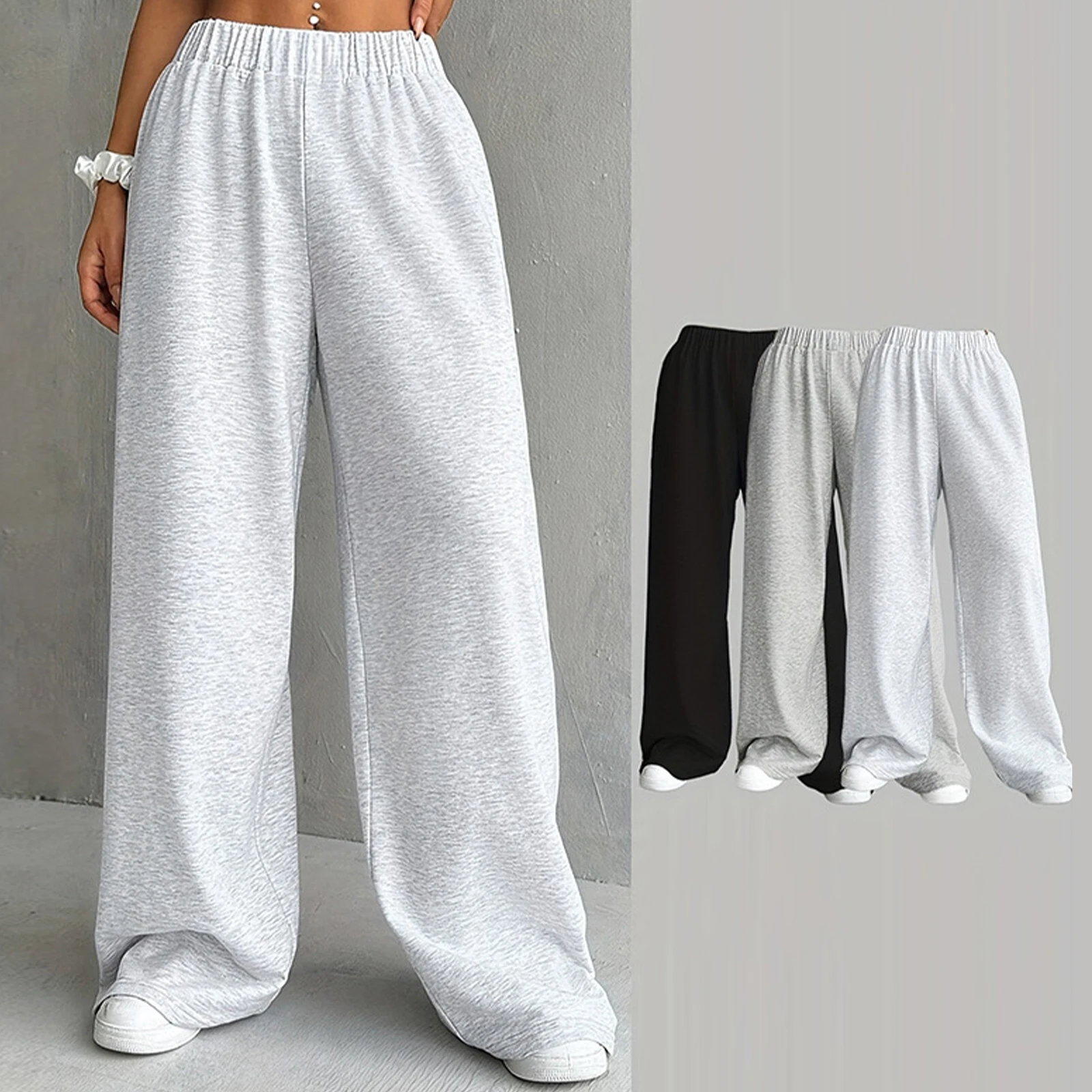 

Adult Casual Sports Pants Women Straight-Leg Pants Fashion Slacks Casual Trousers Stretchy Sweatpants for Gym Workout Running