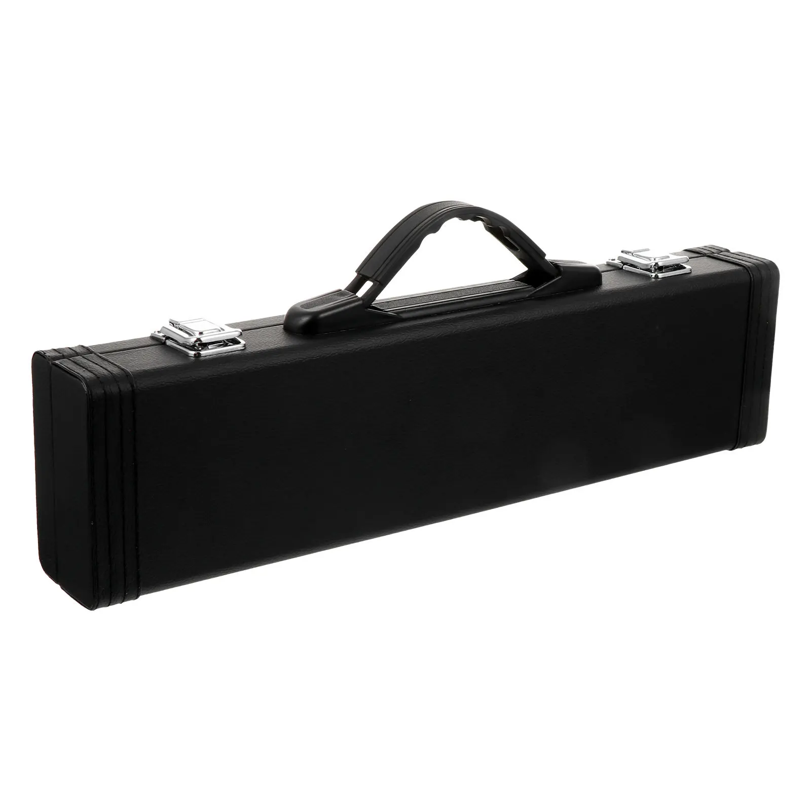 

Black PU Flute Case Portable Lifting Handle Flute Storage Box Waterproof Durable Protective Instrument Storage Box