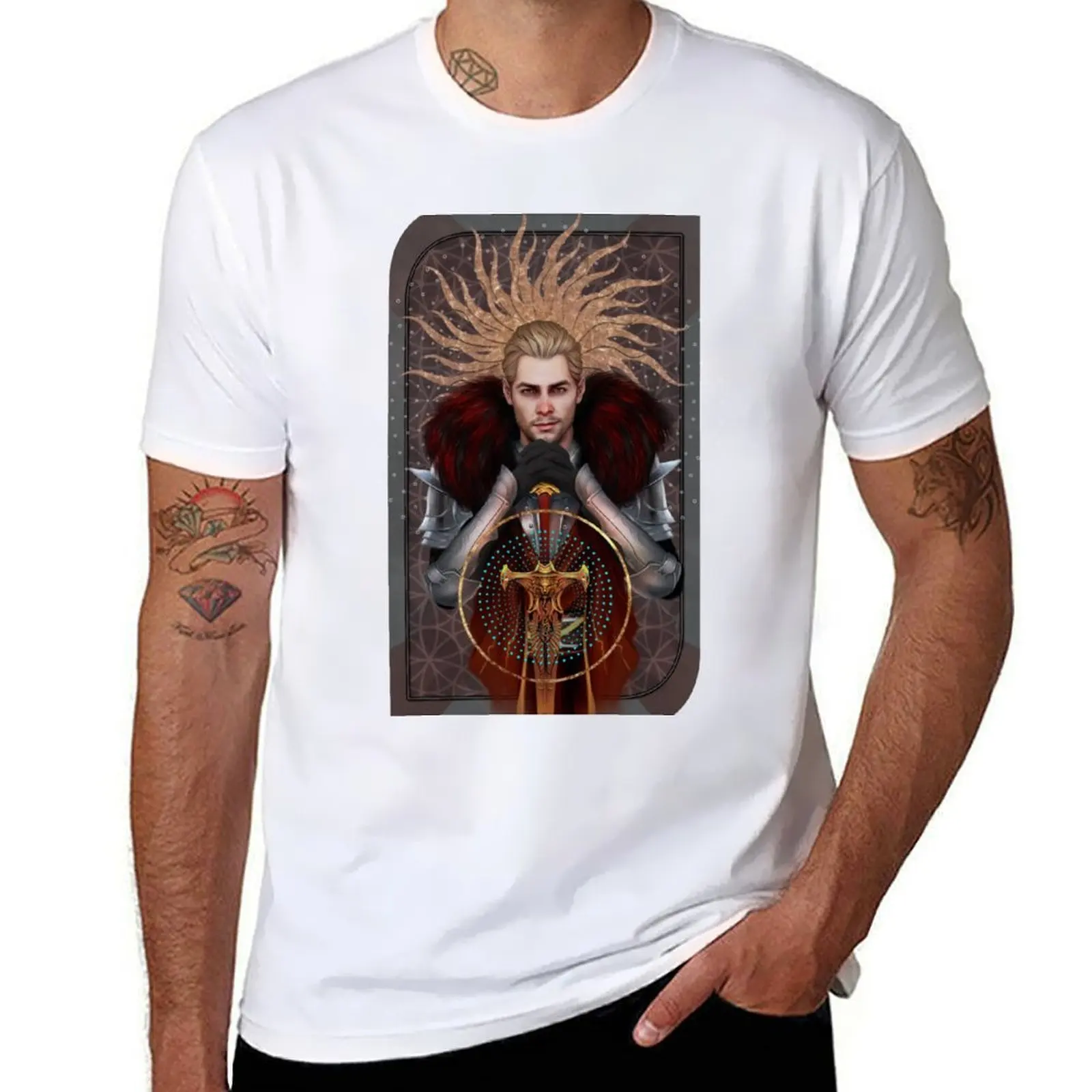 

Commander Tarot T-Shirt man t shirts cotton t shirt man plain t shirts for man cotton funny T-Shirt
