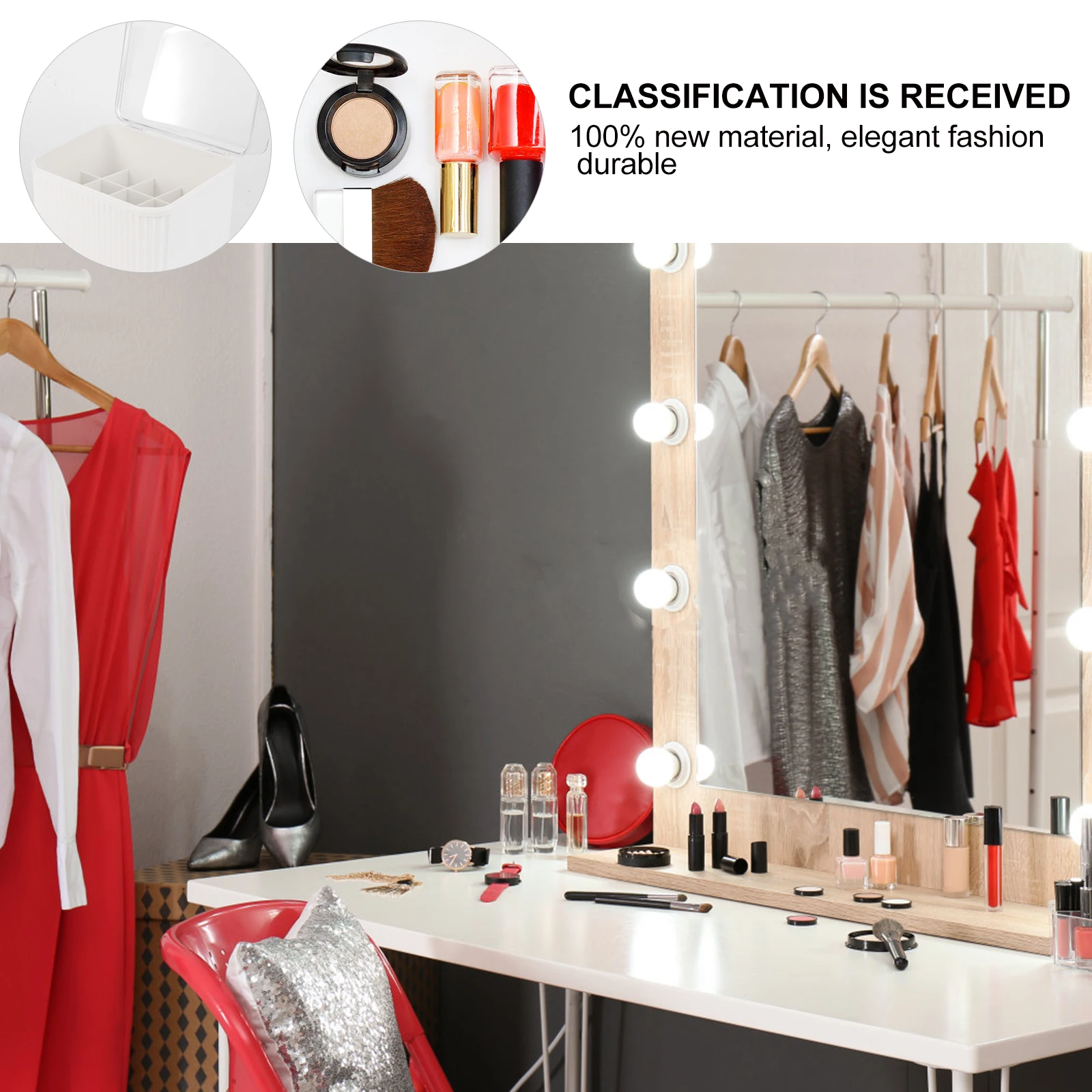 

1pc Premium Box ABS Lipstick Organizer Drawer Simple Creative Household Dressing Creative Storage Case Table Home Use