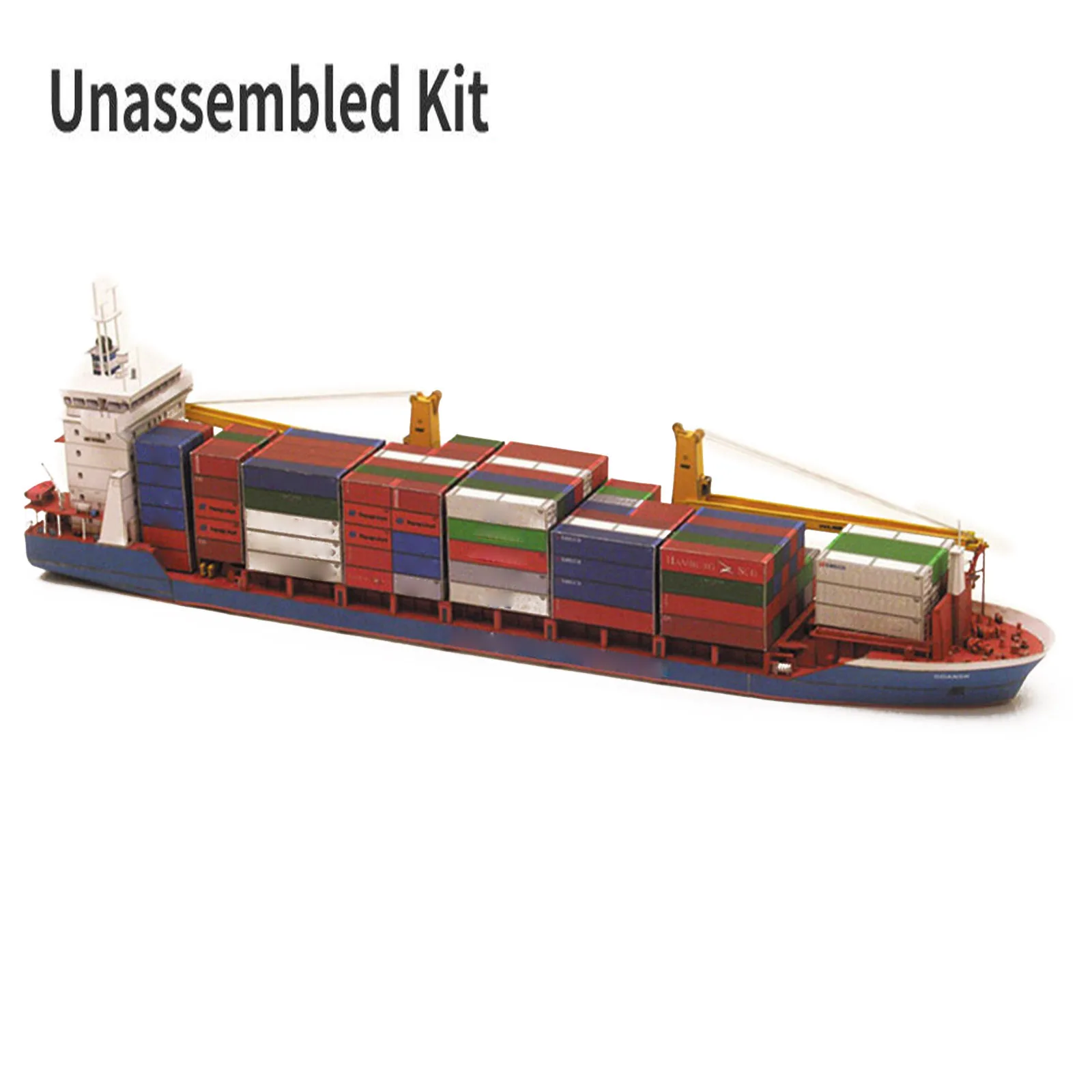 1/400 Scale ภาษาโปลิชคํา Gdansk Cargo เรือรุ่นกระดาษชุดเครื่องประดับประกอบชุด DIY ทําด้วยมือของเล่นปริศนาสําหรับ Diorama