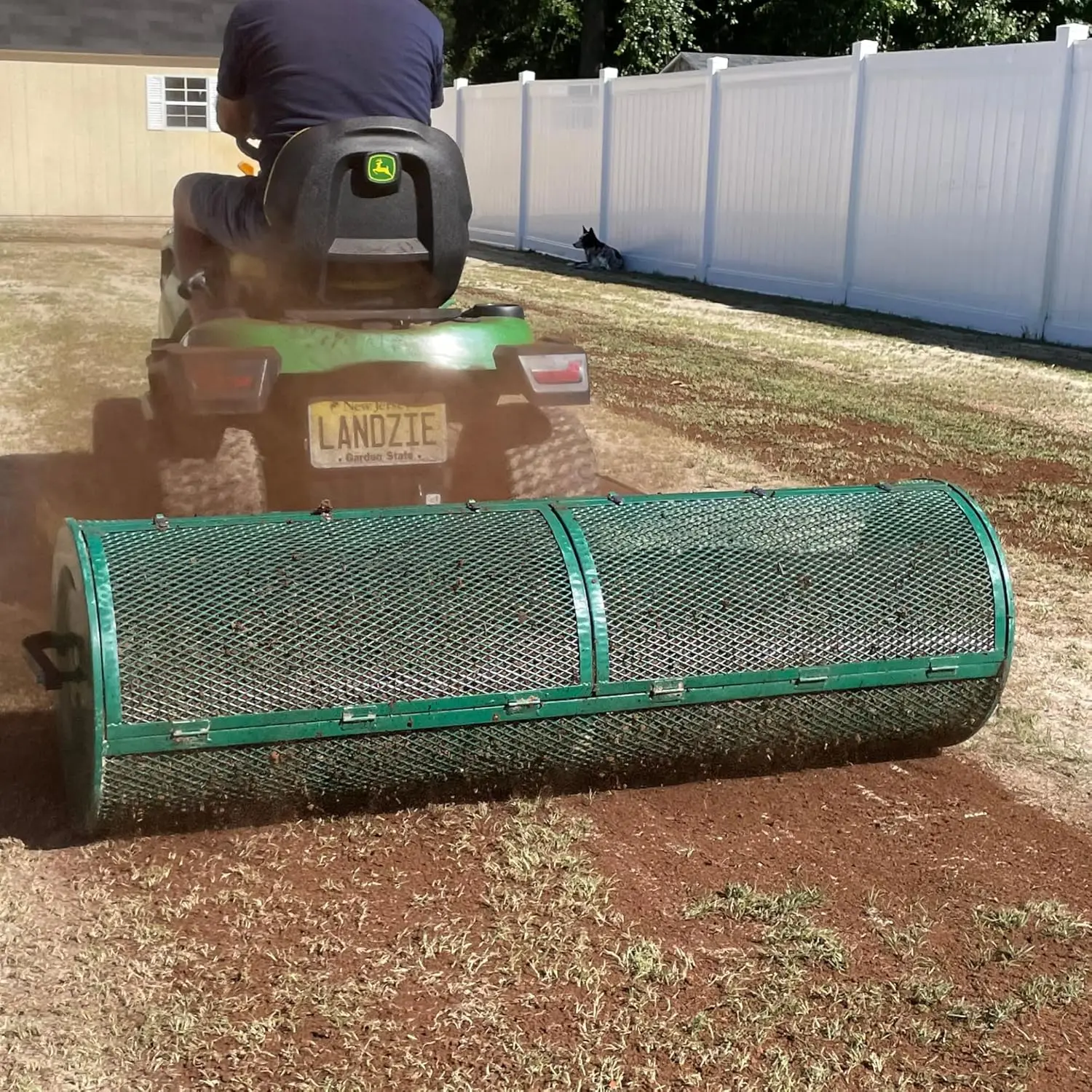 Gazon- en tuinspreiders - 60 x 20 inch sleepachtercompost en turfmosstrooier voor grote gazons Commerciële landschapsarchitectuur