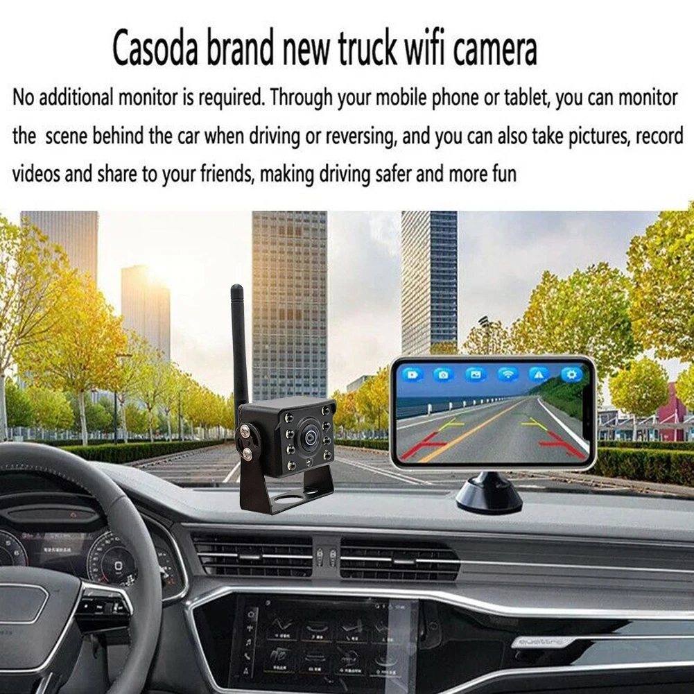 Reversing Rear View Camera WiFi Wireless High Definition Rearview Camera LED HD Rearview Camera Waterproof for Car for Truck Bus