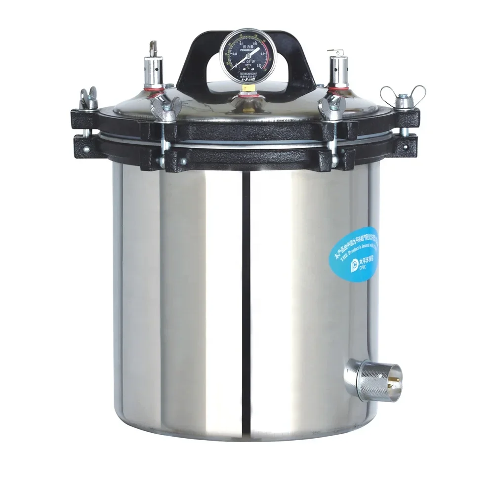 

24 Liter Hot Sale Laboratory Portable Vertical High Pressure Steam Sterilizer Autoclave De ntal