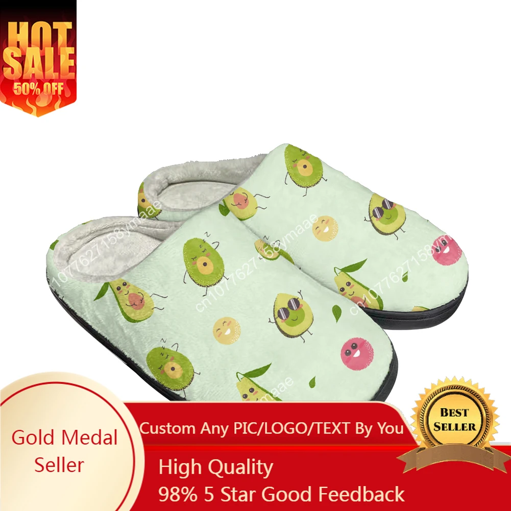 

Hot Avocado Latest Fashion Cotton Custom Slippers Mens Womens Sandals Plush Casual Keep Warm Shoes Thermal Comfortable Slipper