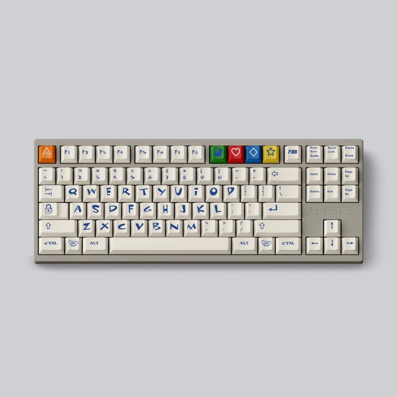 FBB Build A Bear Retro Theme Keycaps Set Customized PBT Sublimation Cherry Profile Keyboard Cap Mechanical Keyboard Accessories