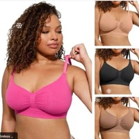 Adjustable Shoulder Straps Breasts Bra Seamless Bras Full Coverage Wireless Push Up Bra For Women Comfort Sculpting Bralettes