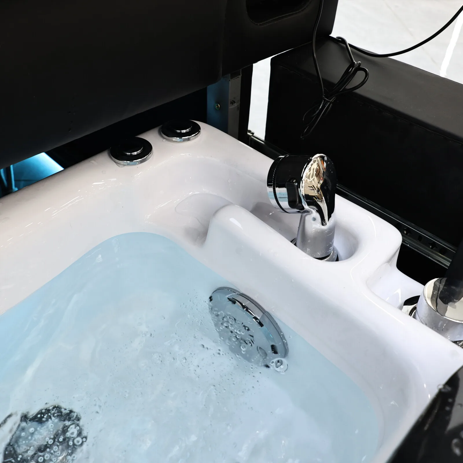 Multifunktionaler Fußbad-Sofa, Fußmassage-Shop, Fußpflege-Liegestuhl, tragbarer Luxus-Nageltisch mit Staubsauger, lu – Detail 13
