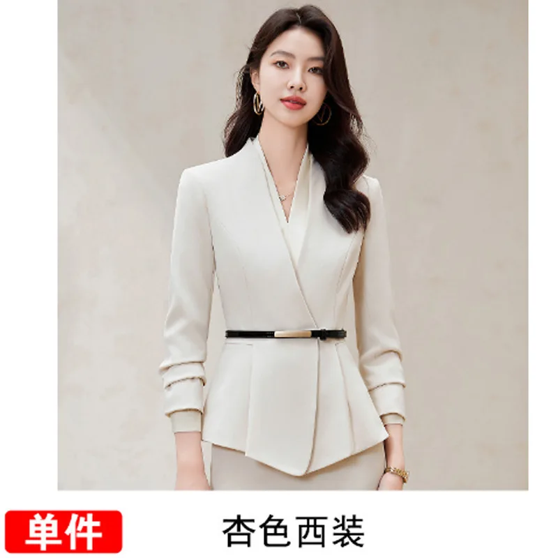 Business Suit Women's Spring and Autumn High-End Temperament Goddess Temperament Commuter Workplace Formal Suit Jacket Overalls