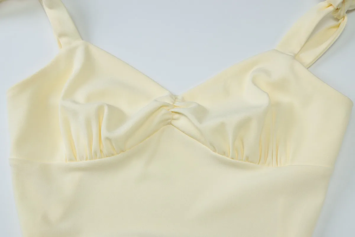 Frauen Sommer Solide Fliege Spaghetti-trägern Bodycon Maxi Kleid Sexy Geraffte V-ausschnitt Ärmellose Backless Schlank Urlaub Party Roben