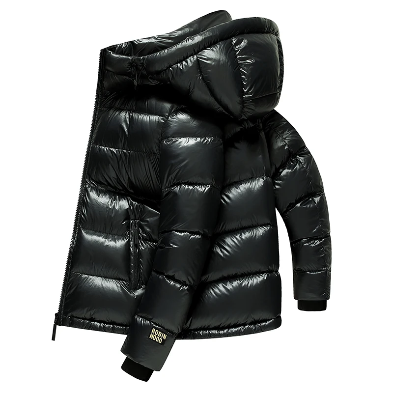 

New national standard 90% down winter thickened down jacket, glossy hooded bread jacket, youth down jacket for men's wear