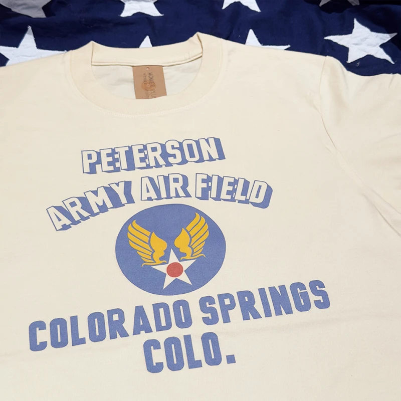 

American Retro Military Sle Simple Contrast Color Print ex Couple T-irts ort Sve round Ne Basic Sle