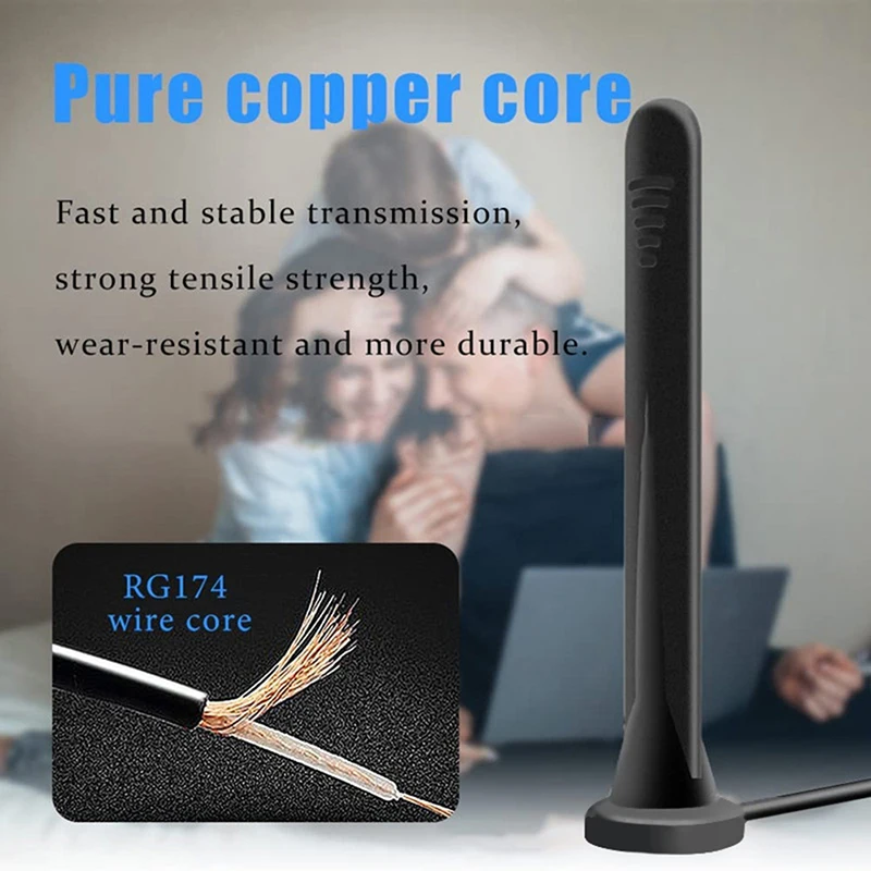 Antena de ventosa pequeña GSM 5G para exteriores, ganancia aérea Omni 5DBi, 600-6000MHz, TS9 CRC9, antena magnética impermeable para enrutador Wifi, 1 unidad