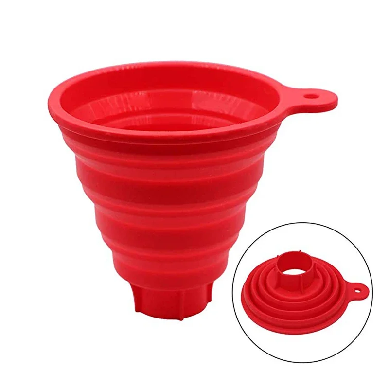 Silicone Collapsible Funnel for Jars Foldable Large Canning Jar Funnel for Wide Mouth and Regular Jars Food Grade Jam Spice