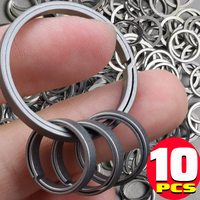 1/10pcs Titanium Alloy Key Rings Keychains Buckle Pendant Super Light Man Car Keychain Male Creativity Keyfobs Crafts Key Ring