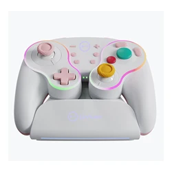 LinYuvo Retro RGB Multicolor Light Wireless Gamepad for Switch Pro with Fast Charging Dock KS62