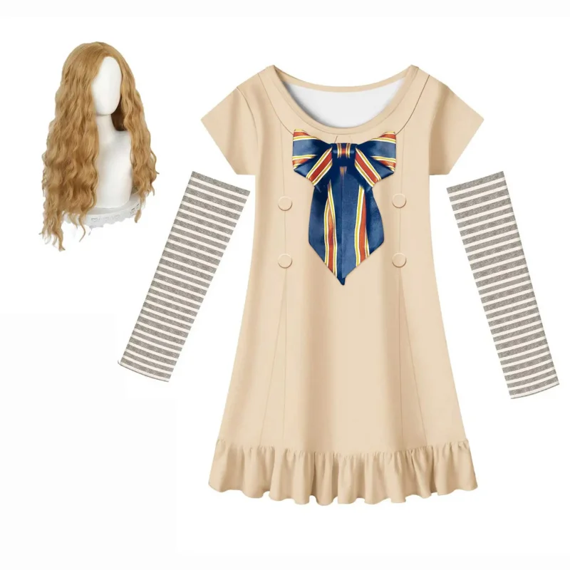 

Toddler Little Girls Princess Dresses Nightdress M3gan Costume Gown with Arm Sleeves