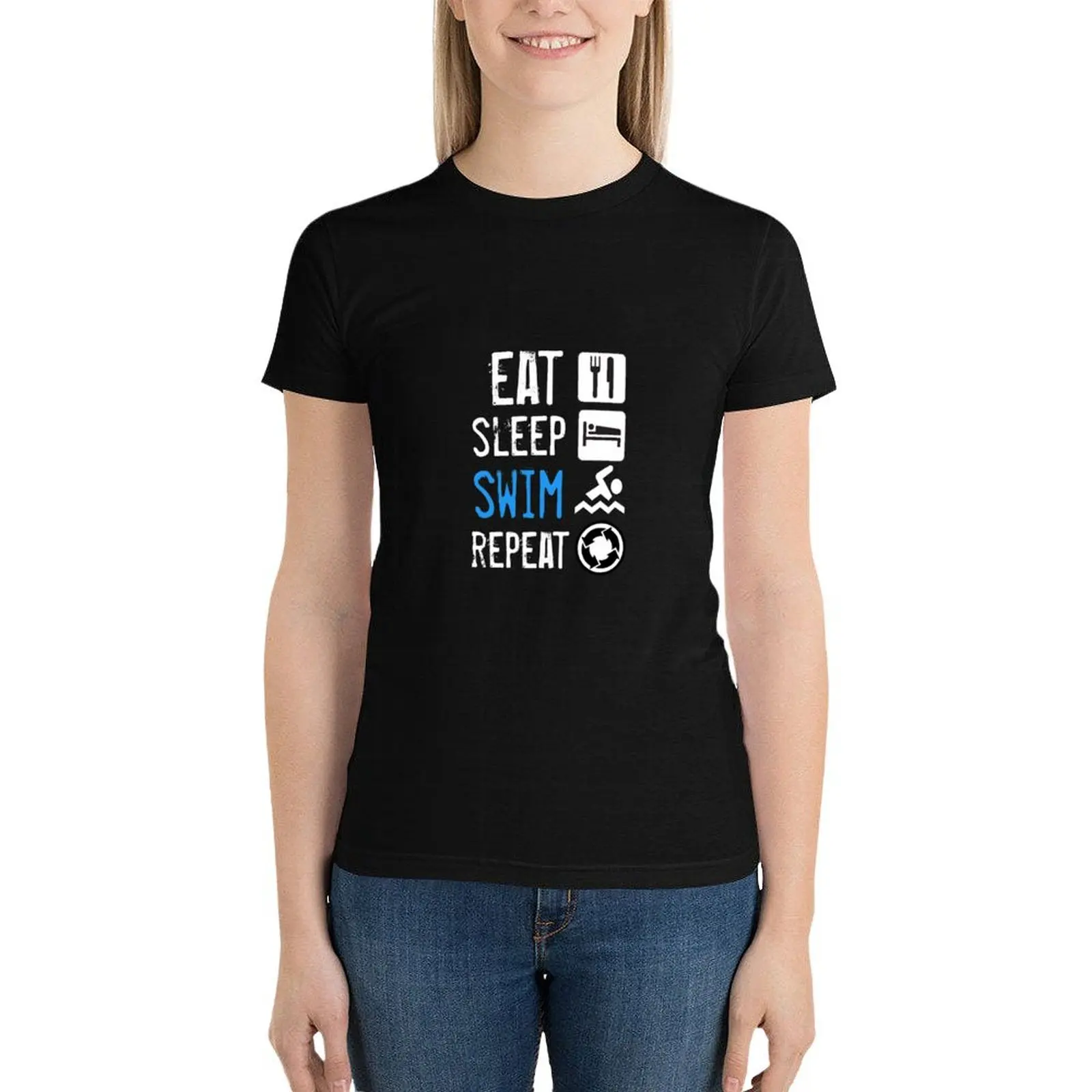 

eat sleep swim repeat-gift for swimmers,funny gift for swimming lovers, swimming gift idea T-Shirt