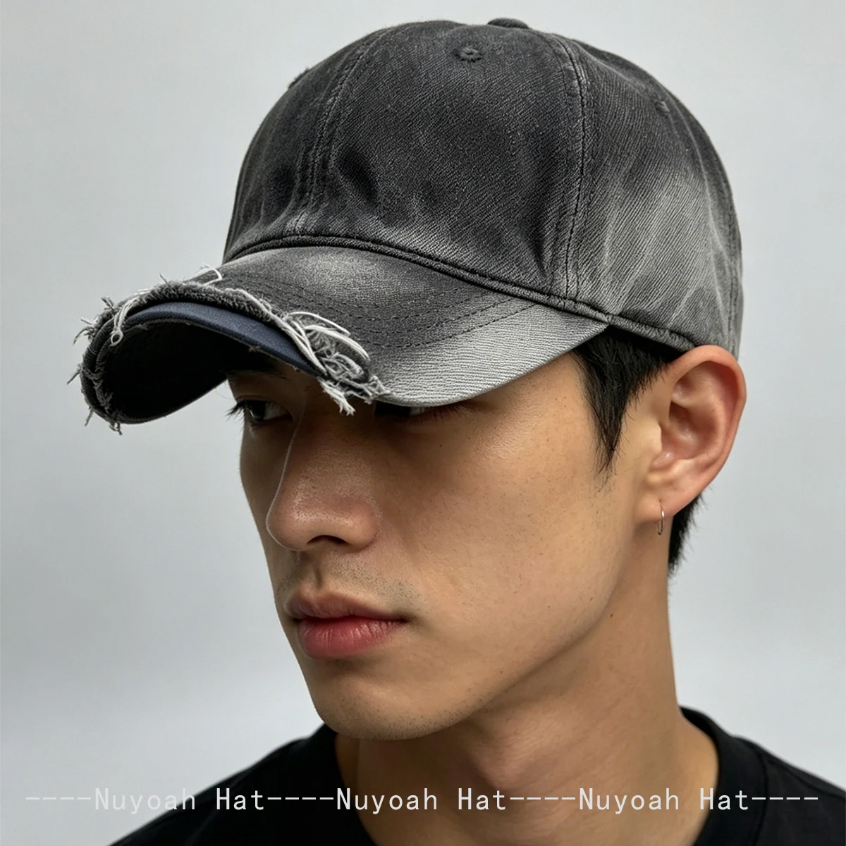 New Men Women Broken Style Rivet Gradient Color Baseball Hats Sunshade Personal Versatile Retro Peaked Caps ins Fashion Street 3