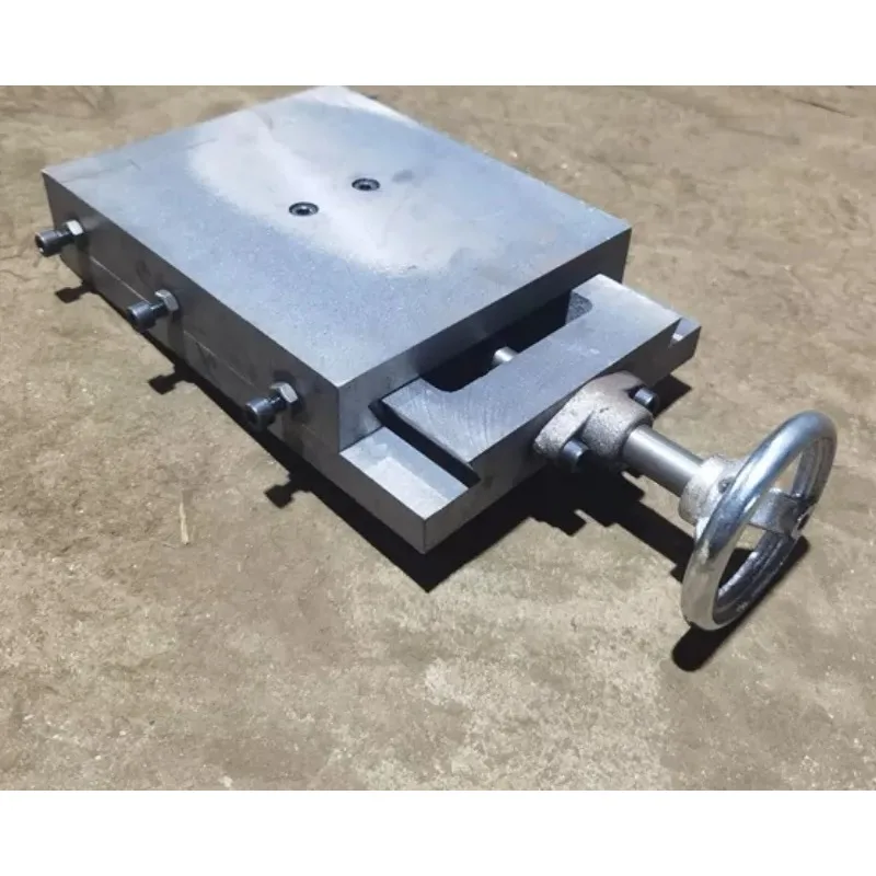 Cast iron dovetail groove slide table screw drag plate one word manual X table linear guide rail lifting table