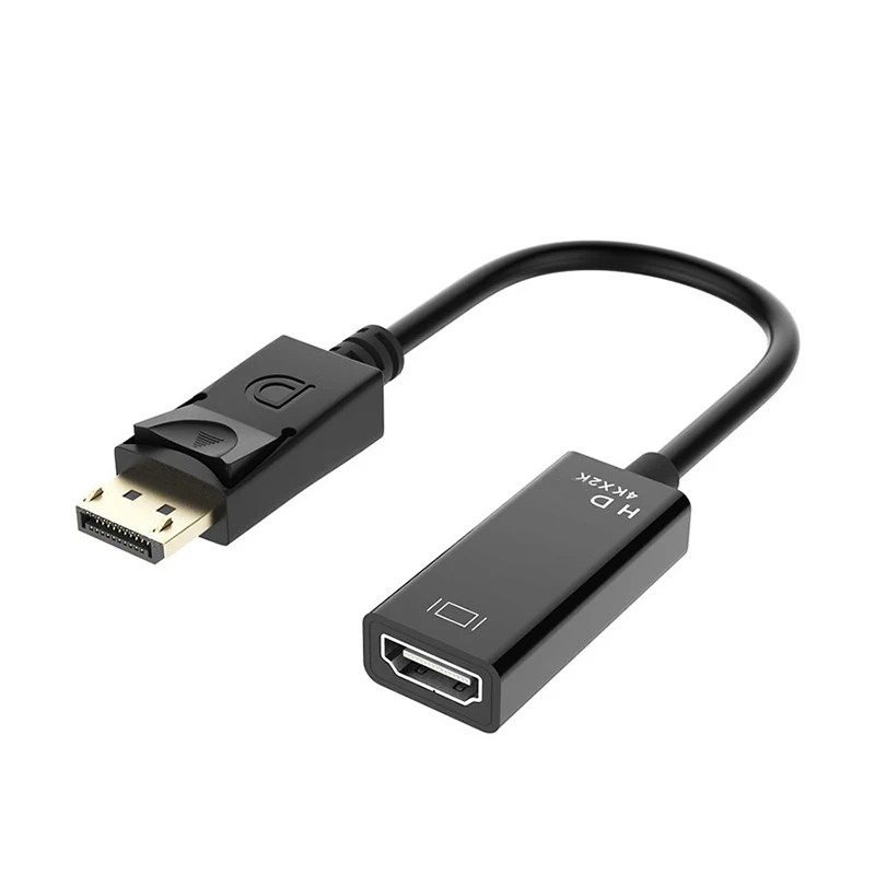 Konwerter 4K Big DP na HDMI kompatybilny z Displayport Rozgałęźnik kabla męskiego na żeński Monitor TV ProjektorAdapter przedłużający audio wideo