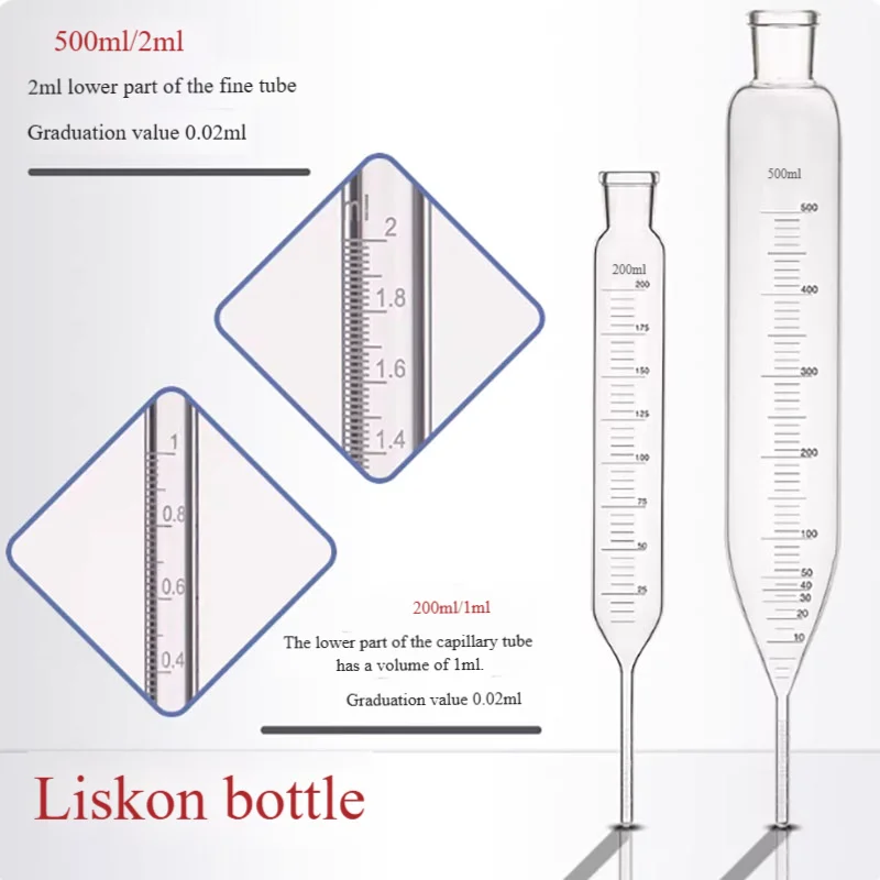 Glass Lysenko bottle liquid ammonia concentration purity tester synthetic ammonia standard receiver 200ml500ml