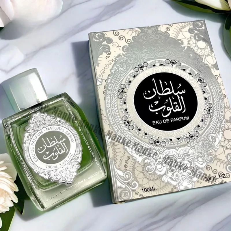 Dubai Premium Perfume Sultan al quloob Arabic Perfume silver Fresh and Light Fragrance Fragrance Lasting 100ML