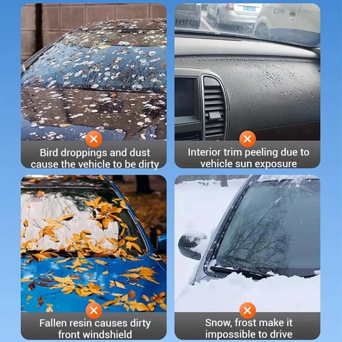 سيارة الشتاء المضادة للتجميد غطاء السيارات الجبهة الزجاج الأمامي الثلوج الصقيع الوقاية من الشمس حماية ظلة العزل الحراري غطاء السيارة #5