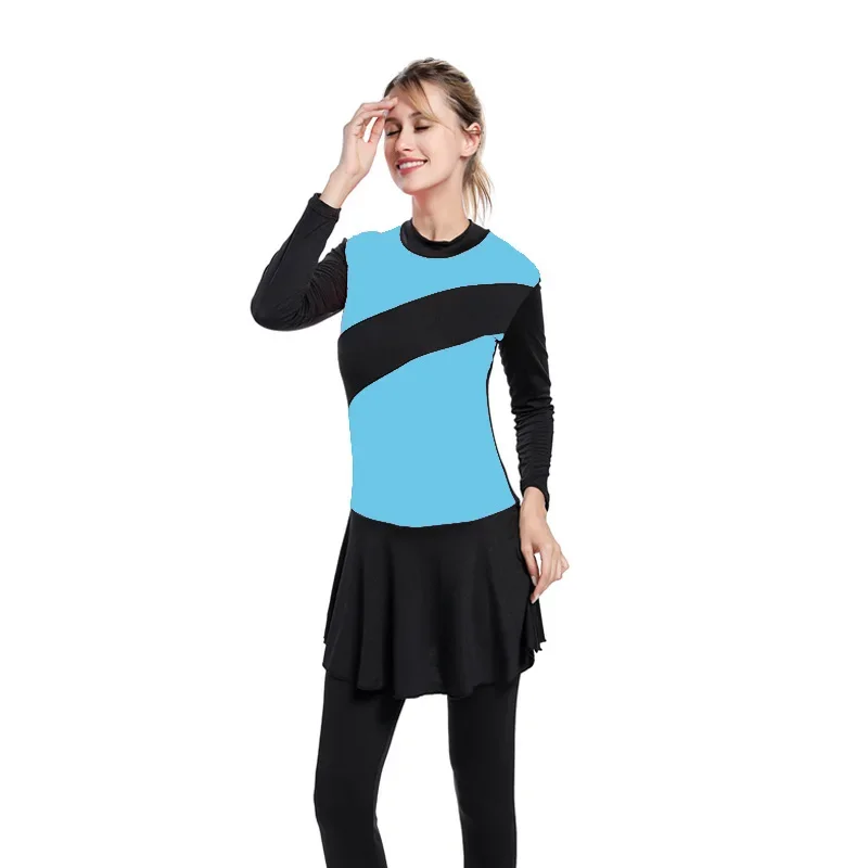 One Piece Swimwear Muslim Women Full Cover Burkini Modest Hat Swimsuit Islam Beachwear Bathing Swim Costumes Maillot De Bain