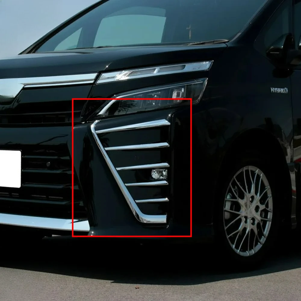 

Front Fog Light Lamp Cover Trim Lamp Strip Frame Bezel for Toyota Voxy 80 Series 2018-2020 Foglight Decor Chorme Accessories