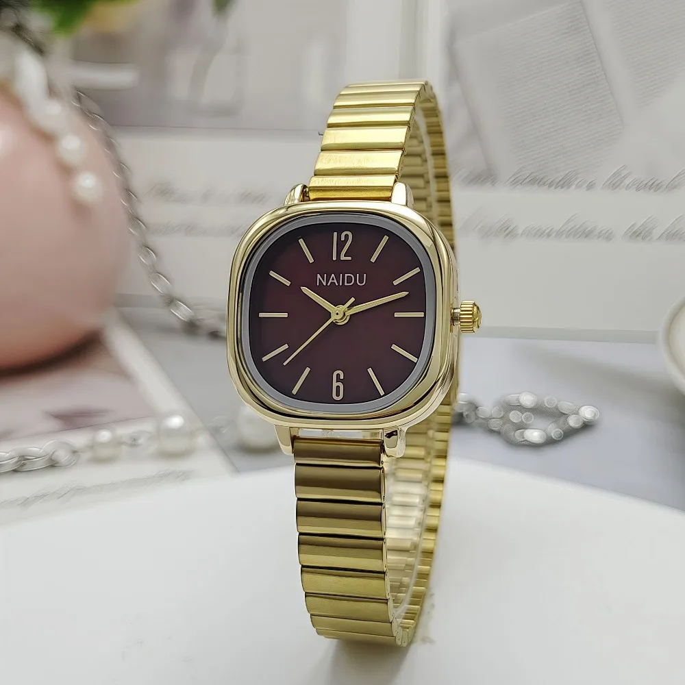 

Женские маленькие квадратные часы с ремешком из нержавеющей стали, женские кварцевые часы, подарок для девочек, наручные часы, дропшиппинг, Relojes Para Mujer