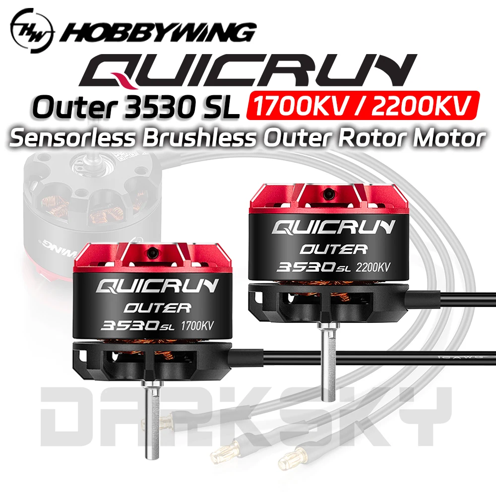 

HOBBYWING QuicRun внешние 3530SL бессенсорные бесщеточные двигатели 1700KV 2200KV для 1/10 1/12 RC модель автомобиля аксессуары для гусеничных машин