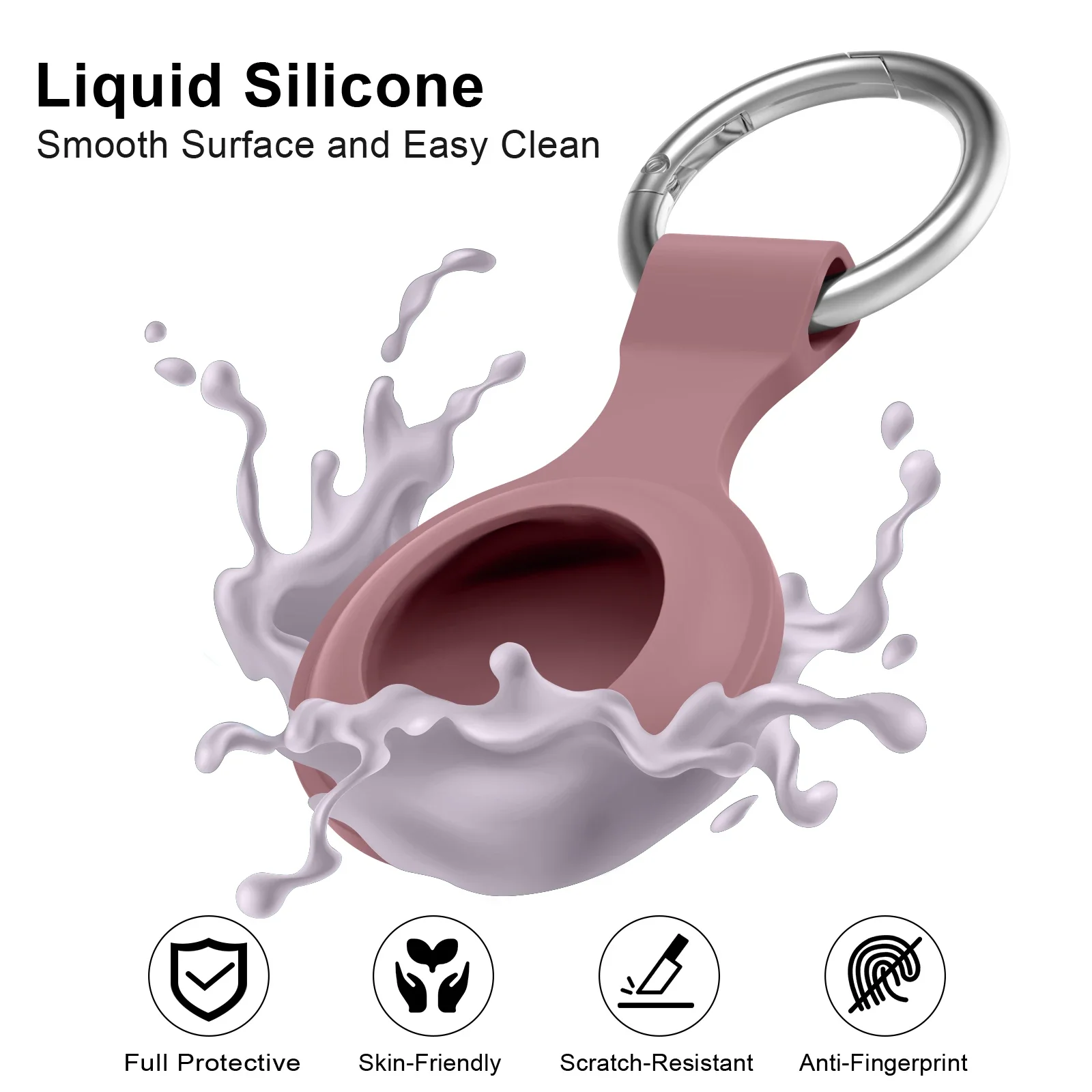 ل أبل Airtag حامل سلسلة المفاتيح غطاء من السيليكون واقية قذيفة ل AirTag المقتفي المضادة للخدش غطاء لحقيبة الأمتعة