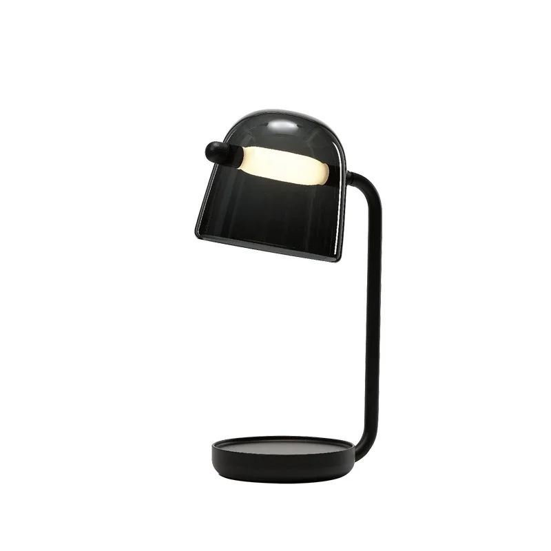 

Nordic postmodern creative art leather glass chandelier bedside bedroom designer model room bar small chandelier