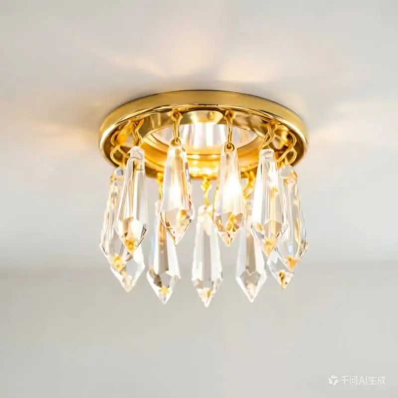 New modern crystal chandelier lustres de cristal living room lighting Dia8*H5.5cm crystal corridor light mini LED lamps