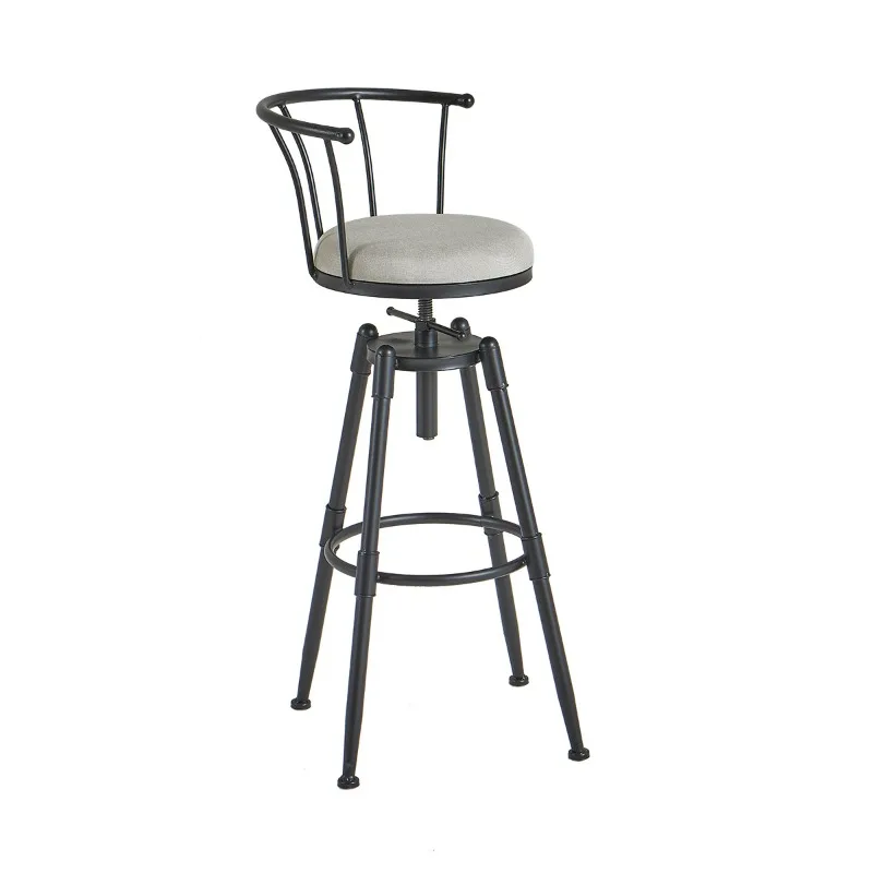 

American wrought iron coffee shop restaurant bar chair milk tea shop high foot rotating bar chair simple