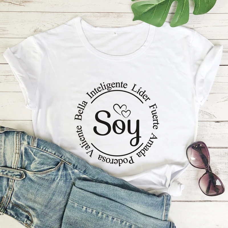 soy tshirt funny women short sleeve Latina Power tee shirt