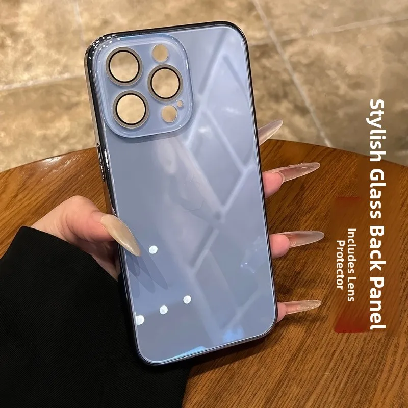 pacote-de-protecao-de-vidro-para-iphone-7-pro-max-com-moldura-dourada-e-filme-para-lente-estilo-casual-simples-de-alt